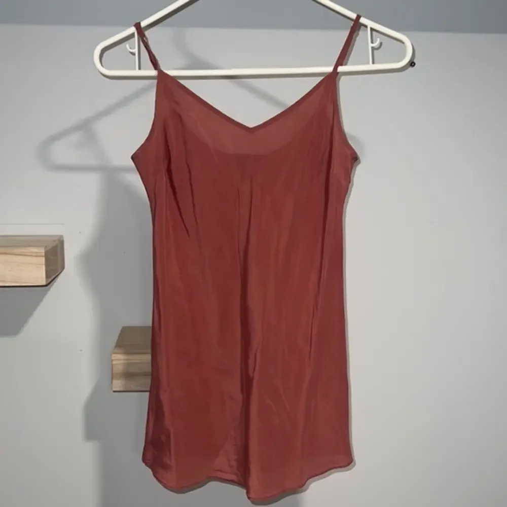 J.Crew rusty orange satin tank top silky‎